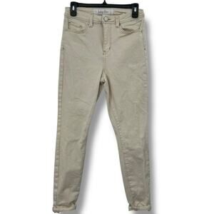Indigo Rein Skinny Jeans Size 7 Off White Cream Cotton Stretch Light Wash Pants